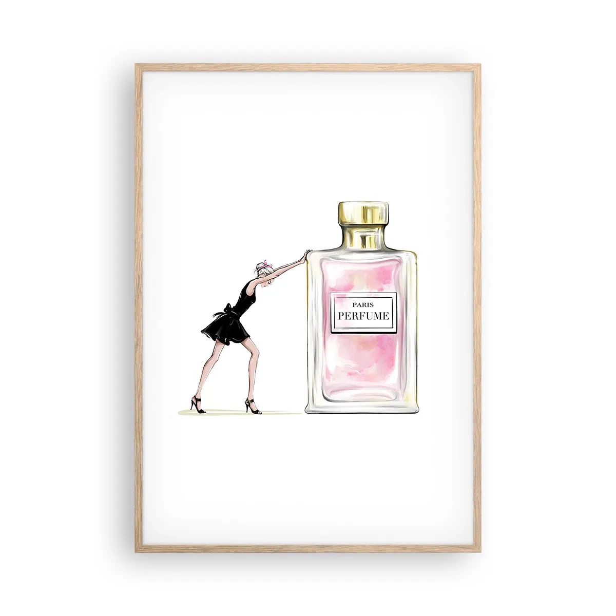 Plagát v ráme zo svetlého duba - Podstata ženskosti - 70x100 cm