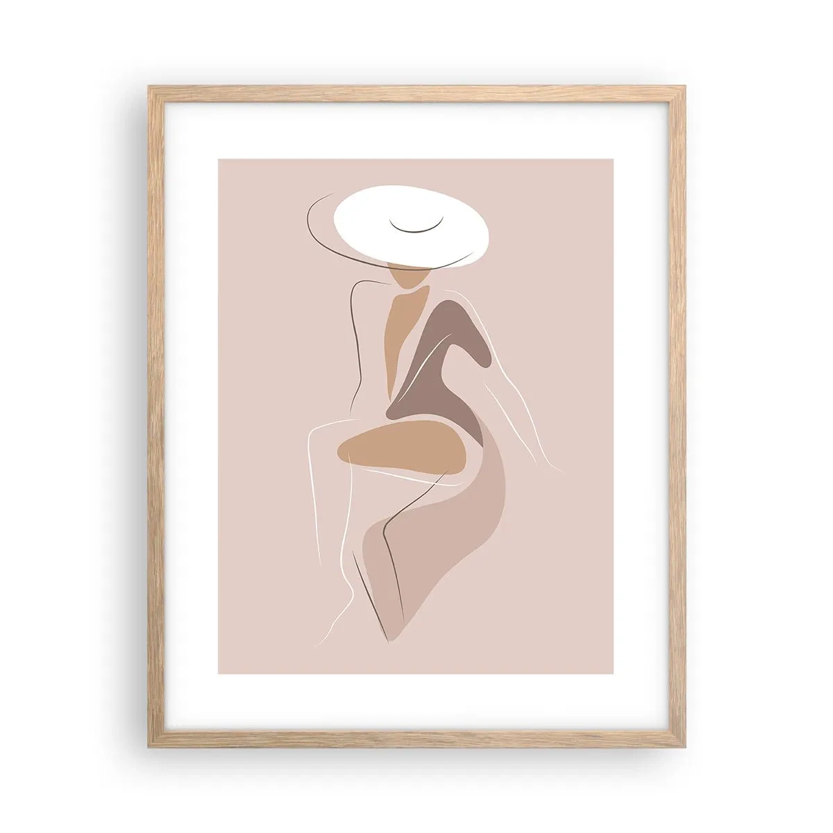 Plagát v ráme zo svetlého duba - Ako vyzerá pravá dáma? - 40x50 cm