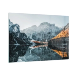 Obraz na skle - Zrkadlová krajina - 100x70 cm
