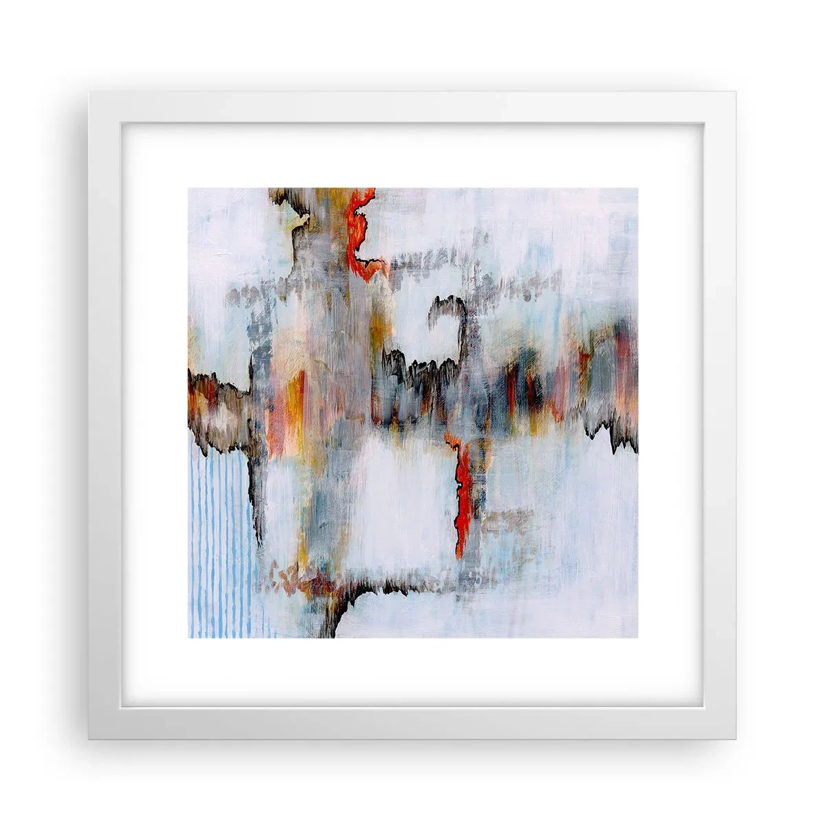 Plagát v bielom ráme - Paličkou po vode - 30x30 cm