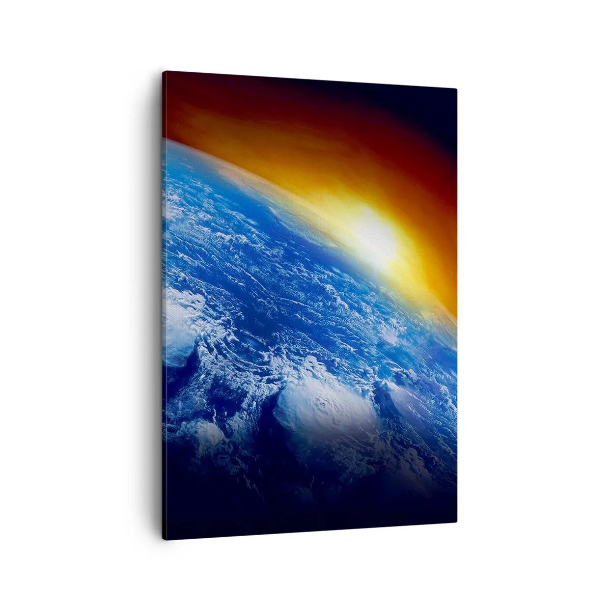 Obraz na plátne - Východ slnka nad modrou planétou - 50x70 cm
