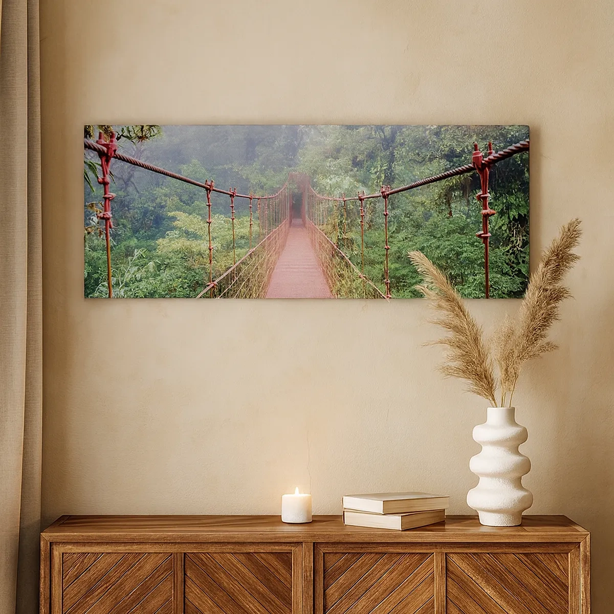 Obraz na plátne - Zavesený nad korunami - 30x30 cm