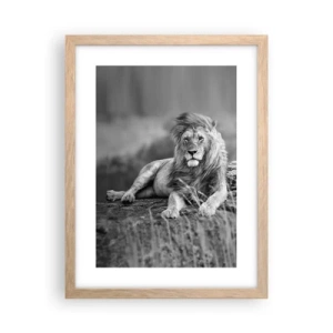 Plagát v ráme zo svetlého duba - Kráľovská siesta - 30x40 cm