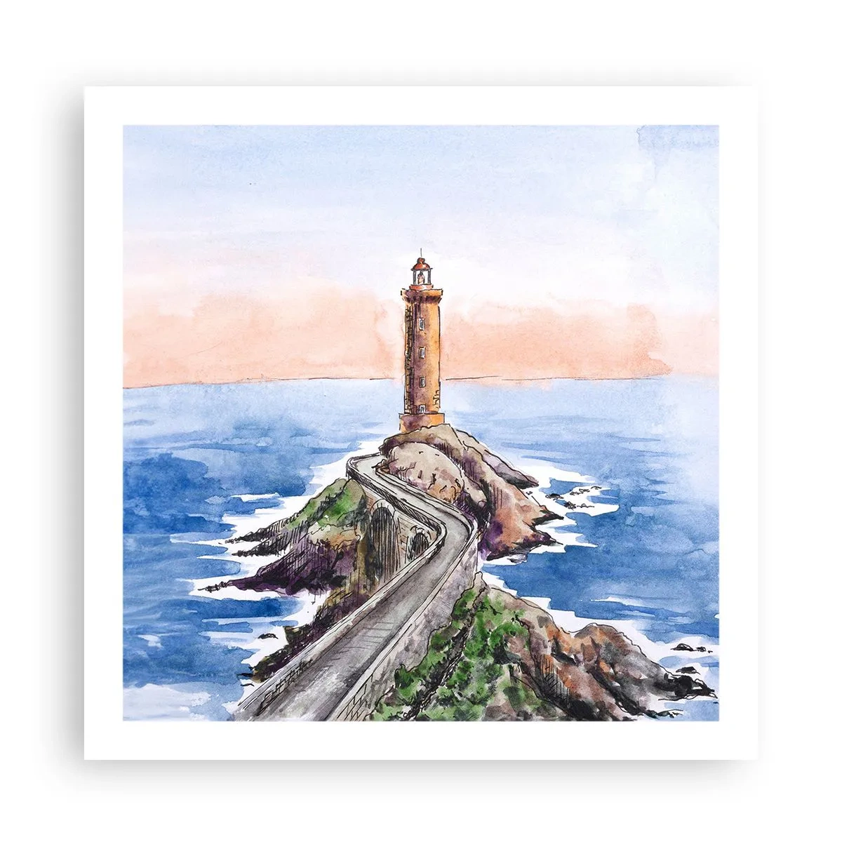 Plagát - Tvárou v tvár moru - 60x60 cm