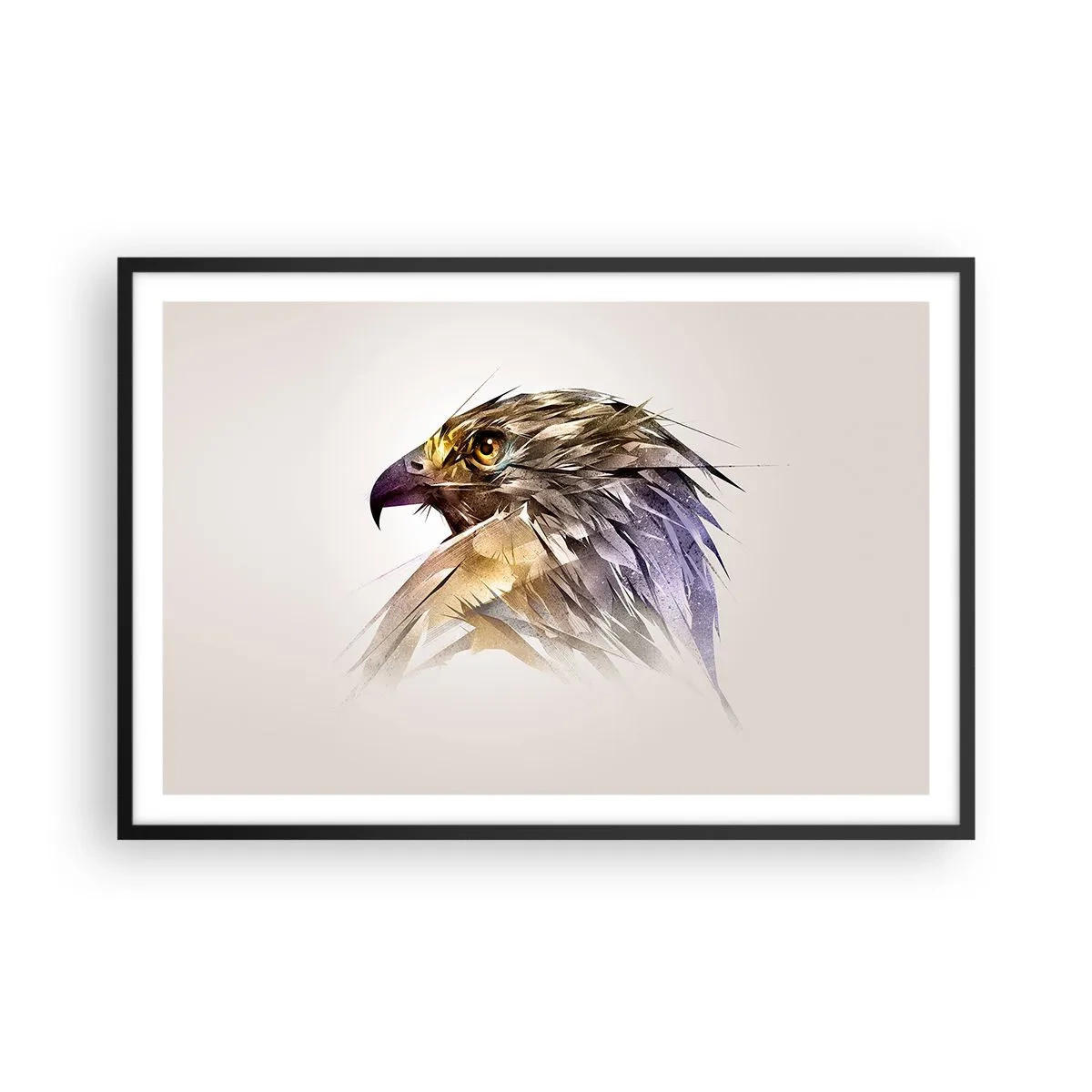 Plagát v čiernom ráme - Portrét bojovníka - 91x61 cm