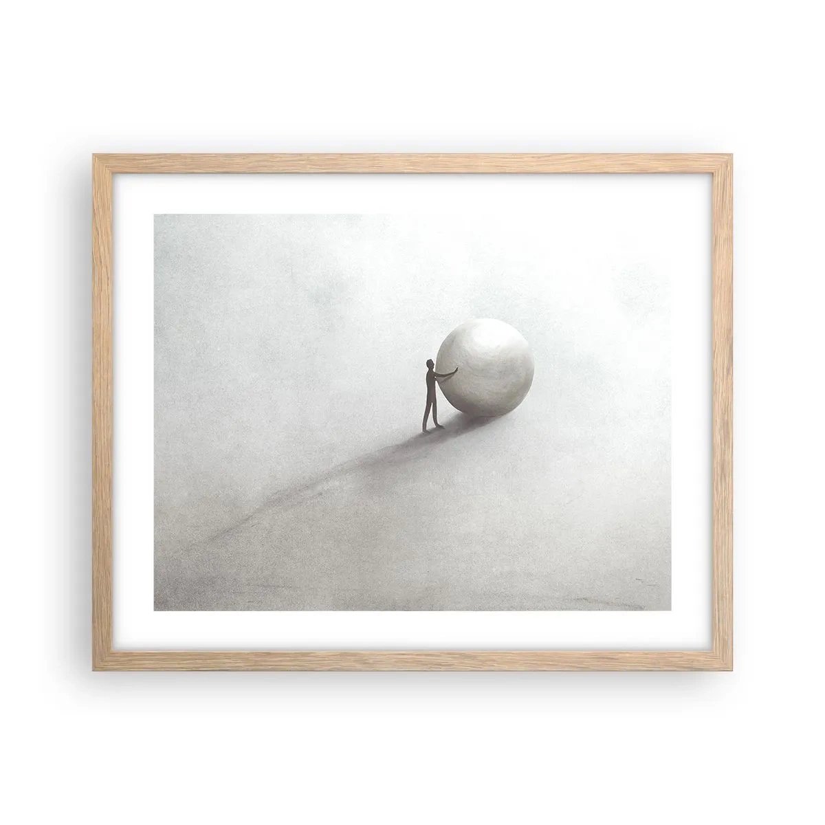 Plagát v ráme zo svetlého duba - Hra života - 50x40 cm