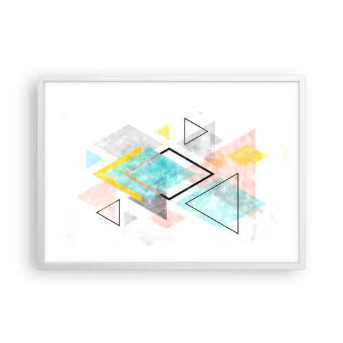 Plagát v bielom ráme - Geometrická hračka - 70x50 cm