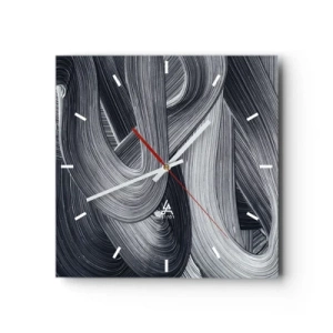 Nástenné hodiny - Plynulosť reality - 30x30 cm