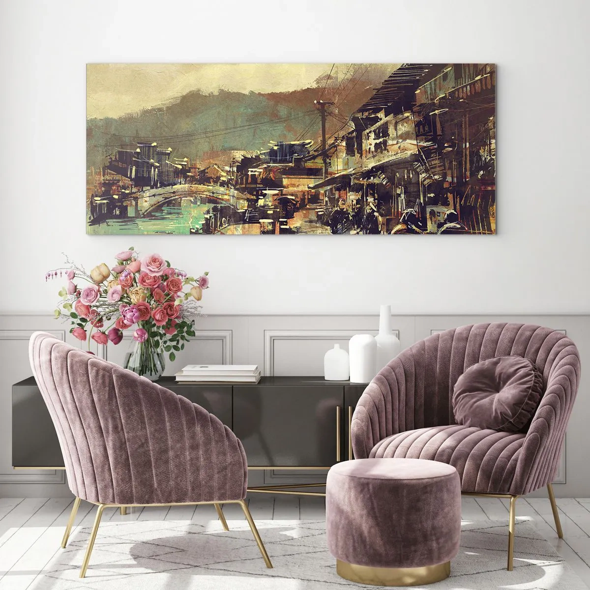 Obraz na skle - Život ako bohatstvo šedej - 100x40 cm