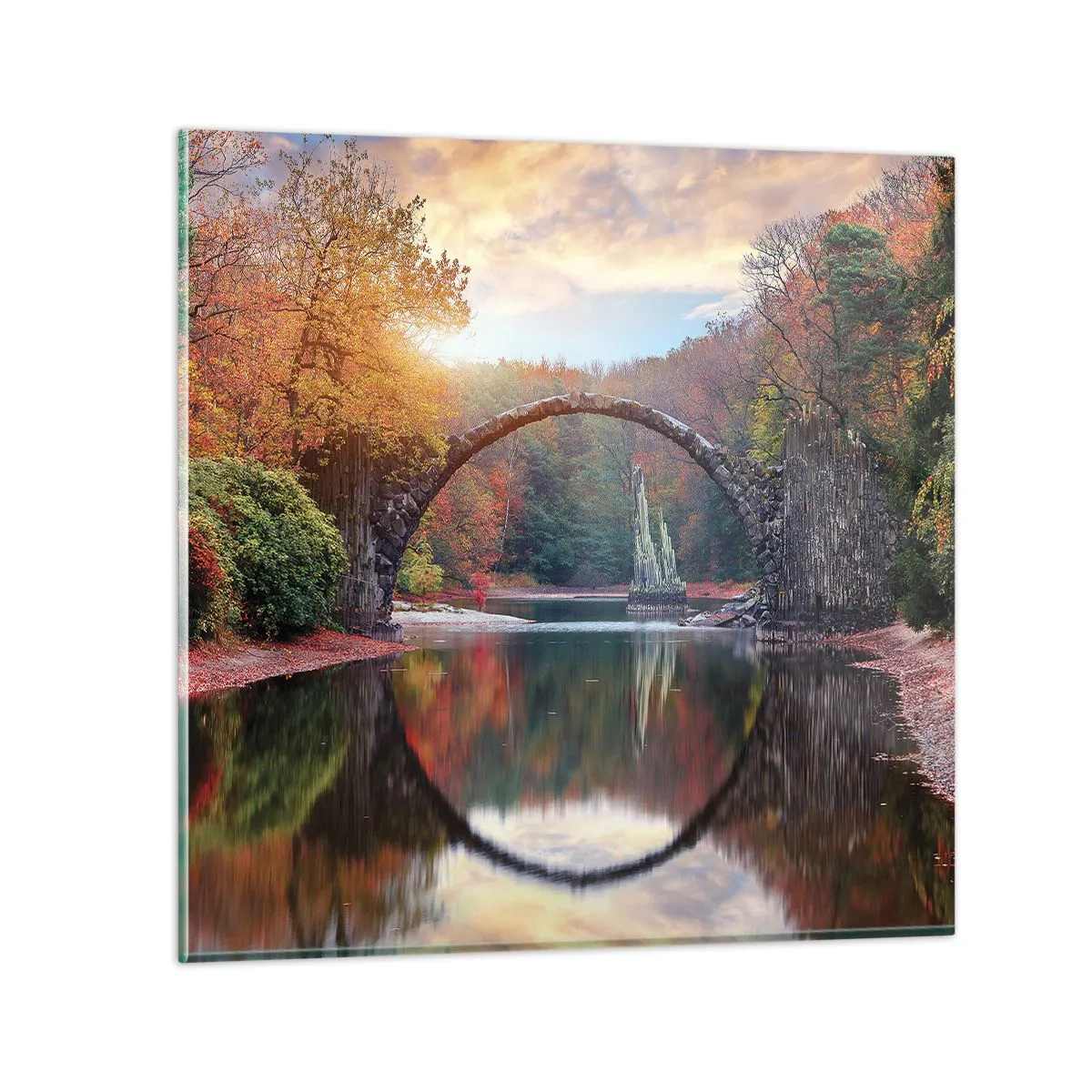 Obraz na skle - Za zrkadlom - 60x60 cm