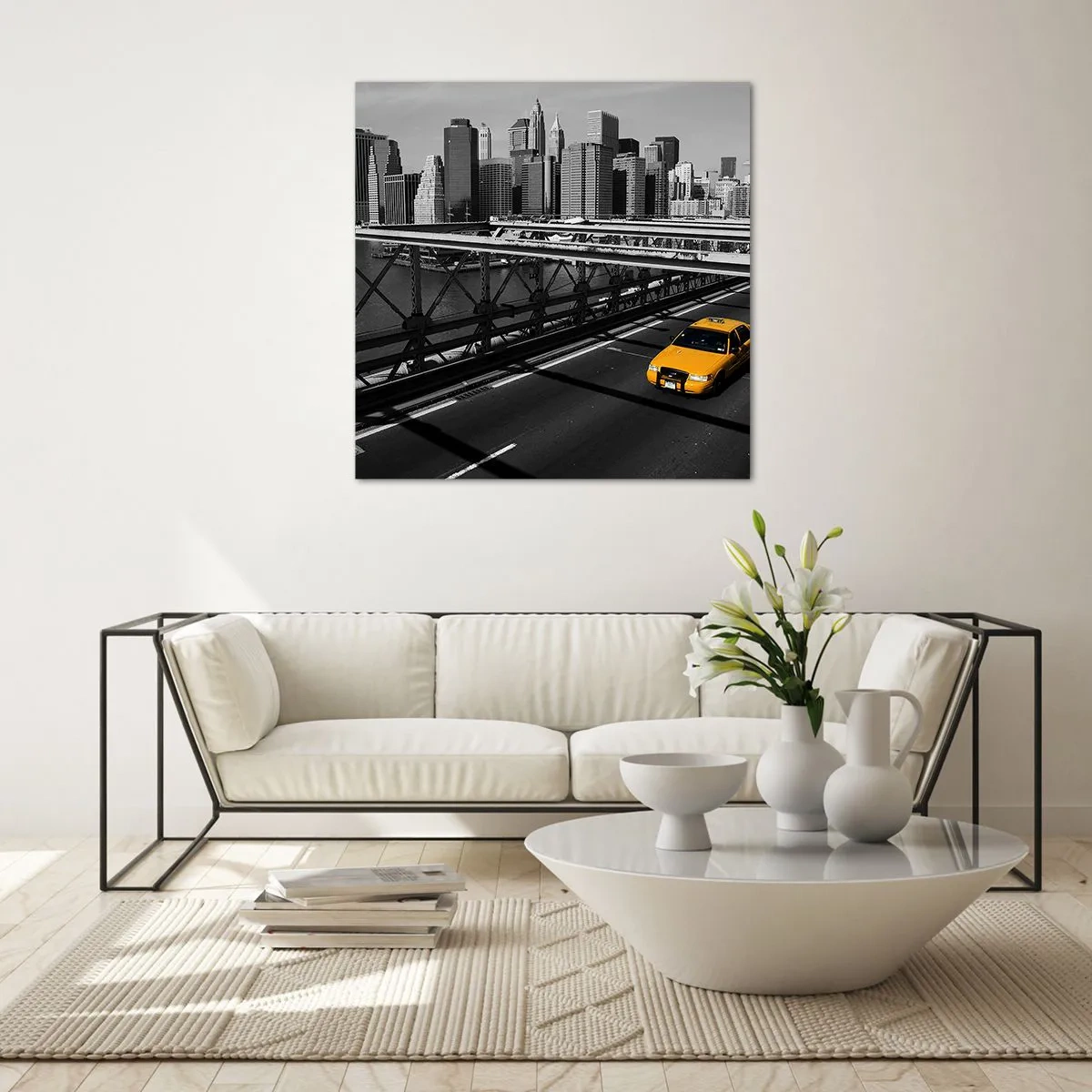 Obraz na skle - Farba veľkomesta - 40x40 cm