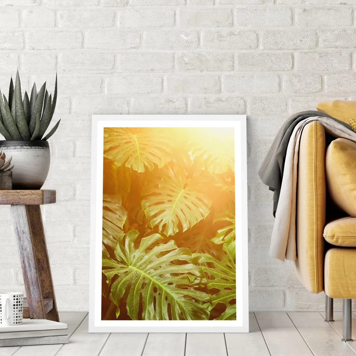 Plagát v bielom ráme - Vstúpiť do zelene… - 70x100 cm