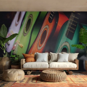 Fototapeta Premium Canvas - Gitara má veľa farieb - Hudba, Gitara, Hudobný nástroj - 250x175 cm