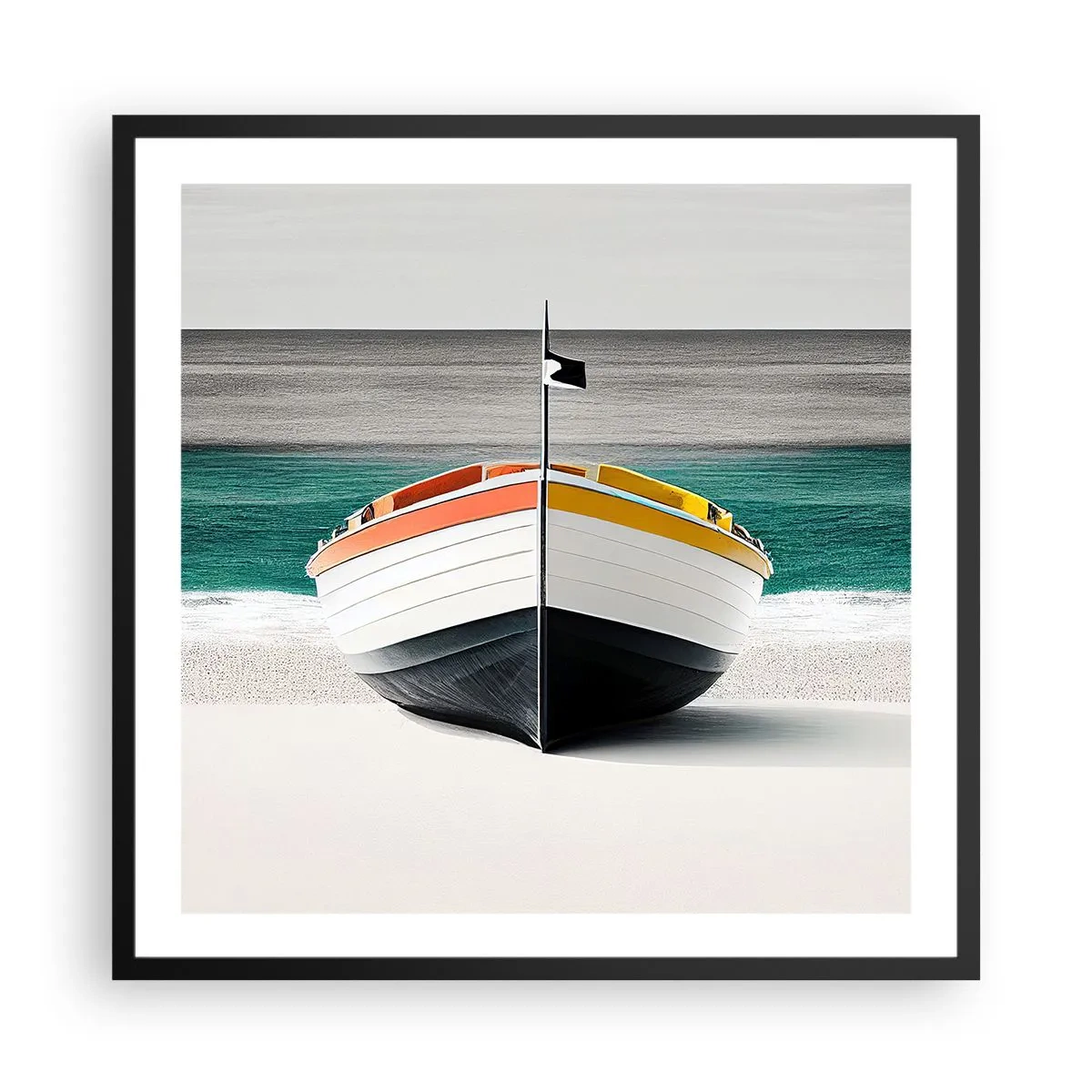 Plagát v čiernom ráme - Na správnom mieste - 60x60 cm