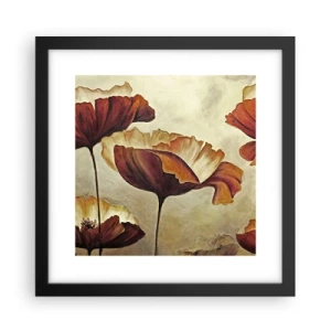 Plagát v čiernom ráme - Lán lúky - 30x30 cm