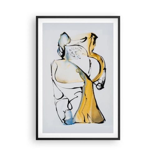 Plagát v čiernom ráme - Sklenená abstrakcia - 61x91 cm