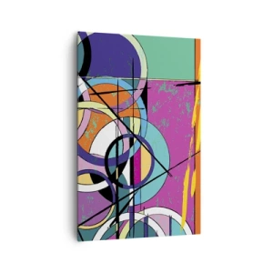 Obraz na plátne - Kruh za kruhom - 80x120 cm