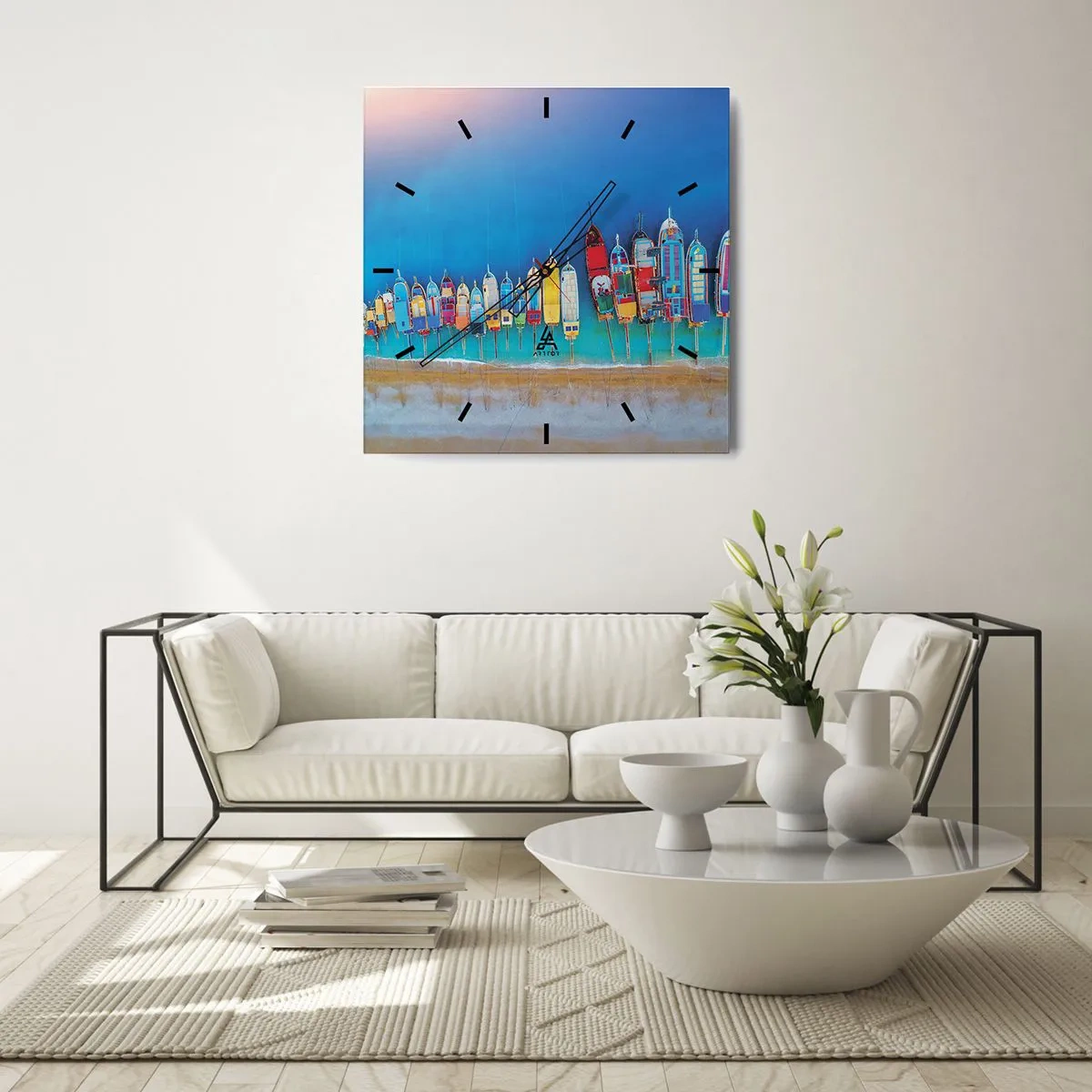 Nástenné hodiny - Z vtáčej perspektívy - 30x30 cm