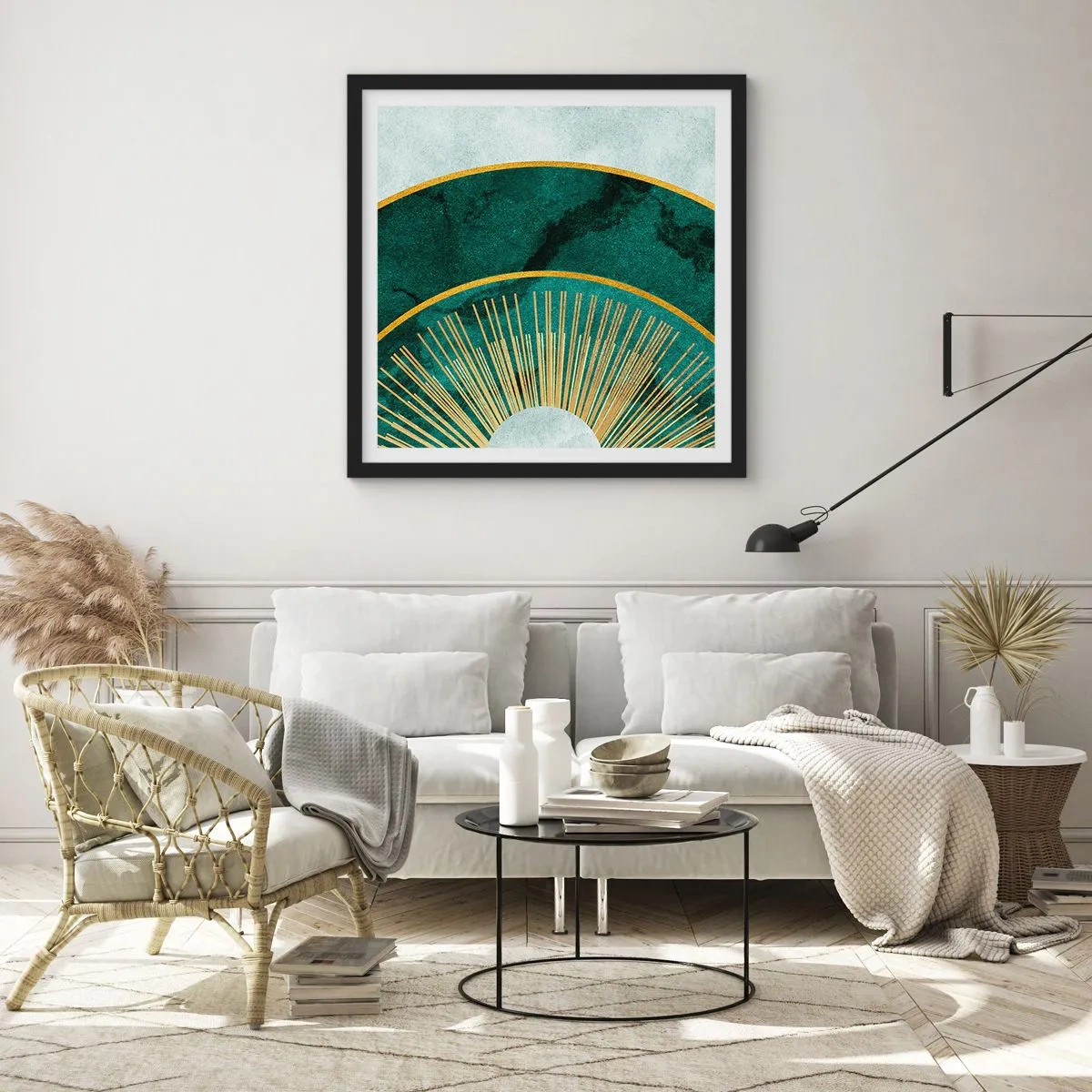 Plagát v čiernom ráme - Iná slnečná sústava - 60x60 cm