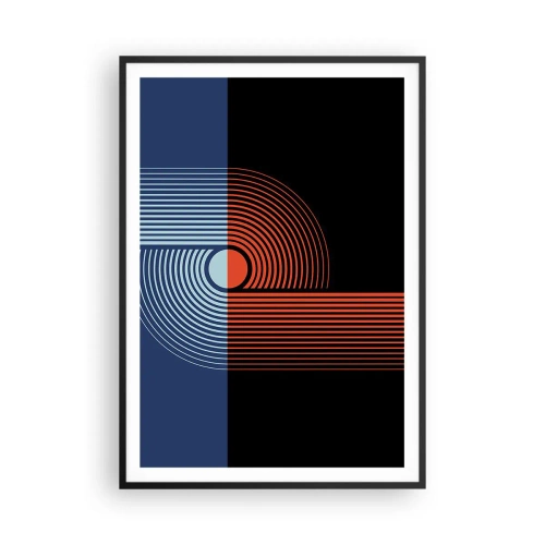 Plagát v čiernom ráme - V geometrickom objatí - 70x100 cm