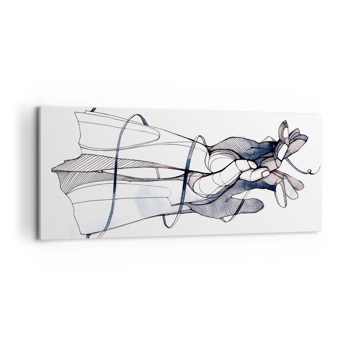 Obraz na plátne - Štúdia o dotyku - 120x50 cm