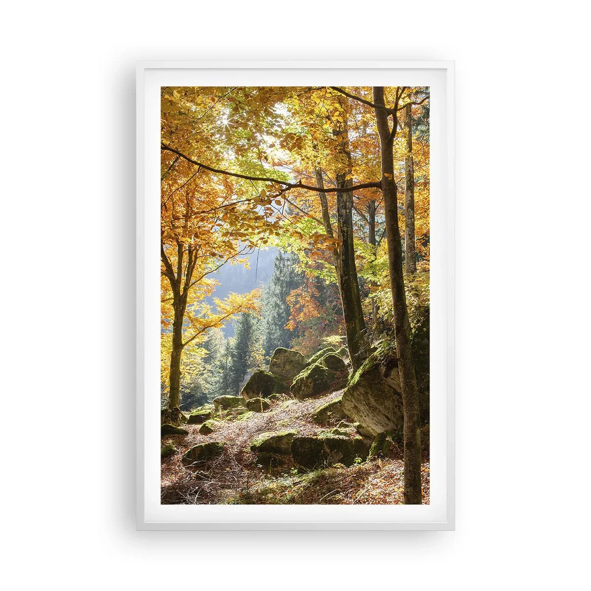 Plagát v bielom ráme - Čas na odpočinok - 61x91 cm