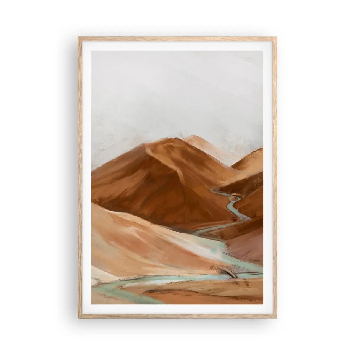 Plagát v ráme zo svetlého duba - K prameňu - 70x100 cm