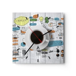 Nástenné hodiny - Čas na prestávku - 30x30 cm