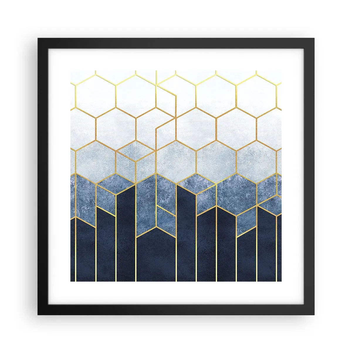 Plagát v čiernom ráme - Kompozícia v synkopickom rytme - 40x40 cm