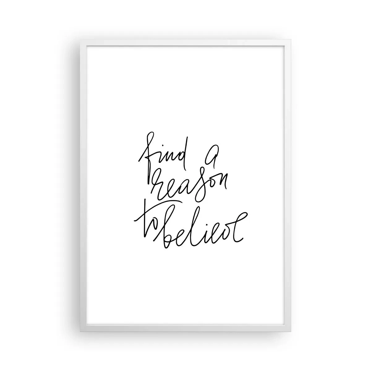 Plagát v bielom ráme - Je to možné - 50x70 cm