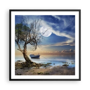 Plagát v čiernom ráme - Je to koniec alebo začiatok? - 60x60 cm