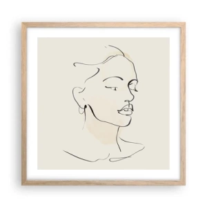 Plagát v ráme zo svetlého duba - Výrazným ťahom - 50x50 cm