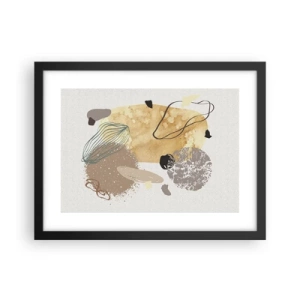 Plagát v čiernom ráme - Abstraktná slivka - 40x30 cm