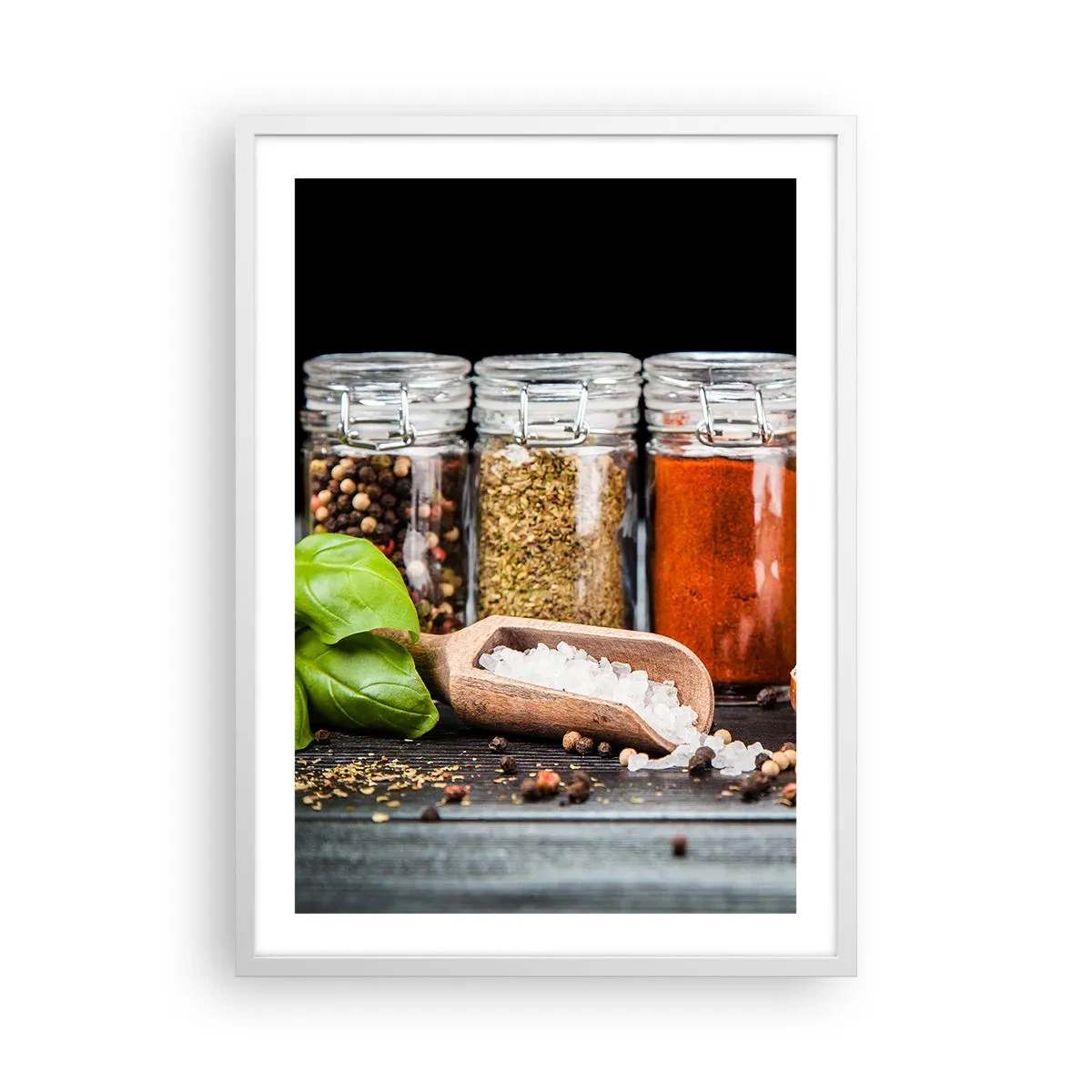 Plagát v bielom ráme - Aby mal život chuť - 50x70 cm