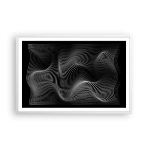 Plagát v bielom ráme - Tanec svetla v priestore - 91x61 cm