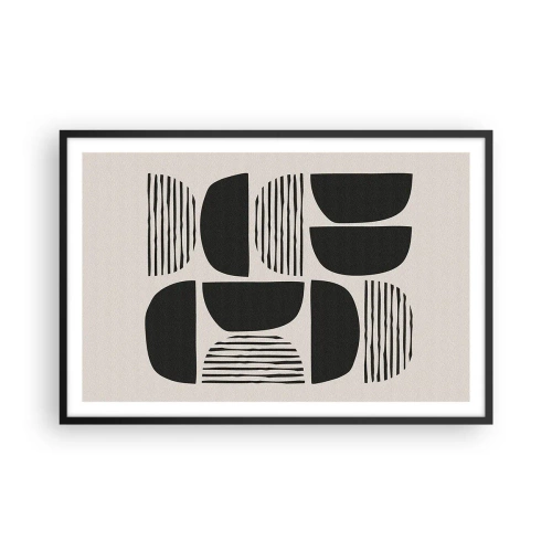Plagát v čiernom ráme - Polovičaté sústavy - 91x61 cm