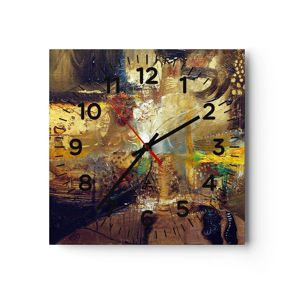 Nástenné hodiny - Zima, teplejšie, horúco - 40x40 cm