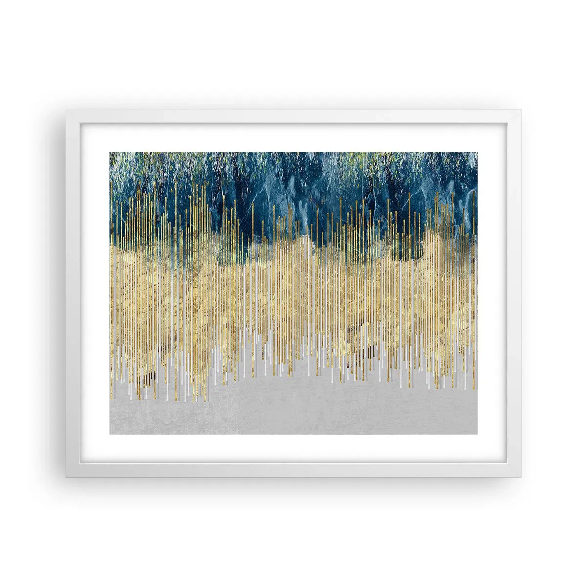 Plagát v bielom ráme - Pozlátená hranica - 50x40 cm