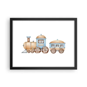 Plagát v čiernom ráme - Na dráhe stojí… - 40x30 cm