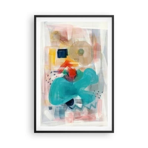 Plagát v čiernom ráme - Farebná hra - 61x91 cm