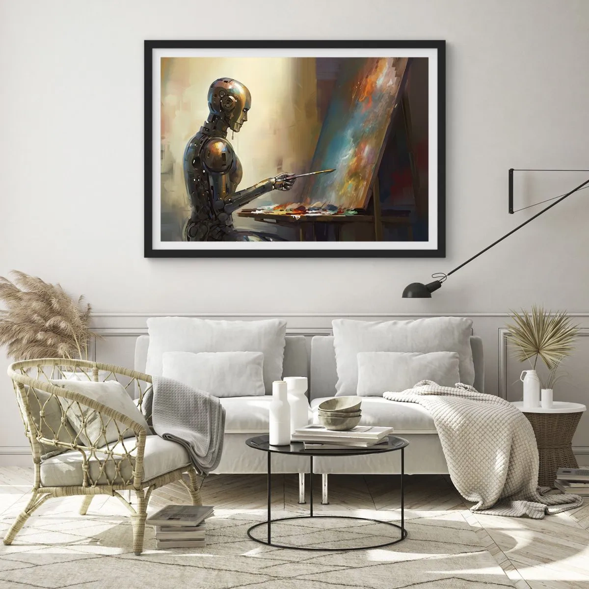 Plagát v čiernom ráme - Umenie budúcnosti - 100x70 cm