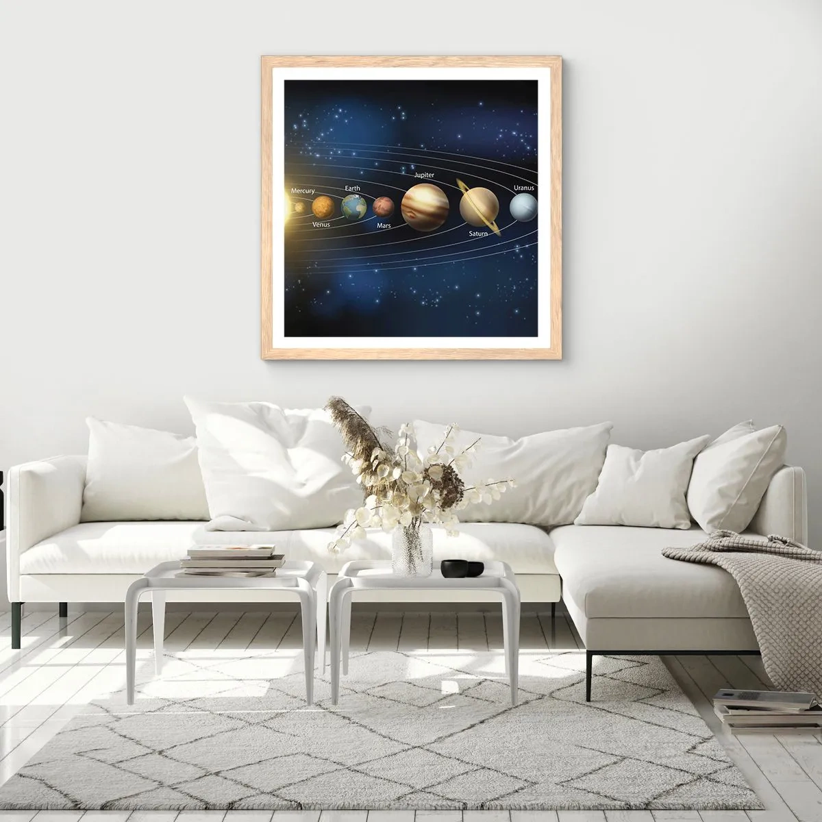 Plagát v ráme zo svetlého duba - Jedna z desiatich - 60x60 cm