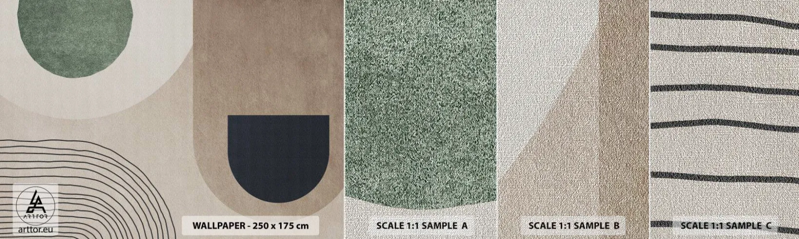 Vzorka fototapety Premium Canvas - Nežnosť oválu - Minimalizmus, Kus, Abstrakcia - 100x30 cm