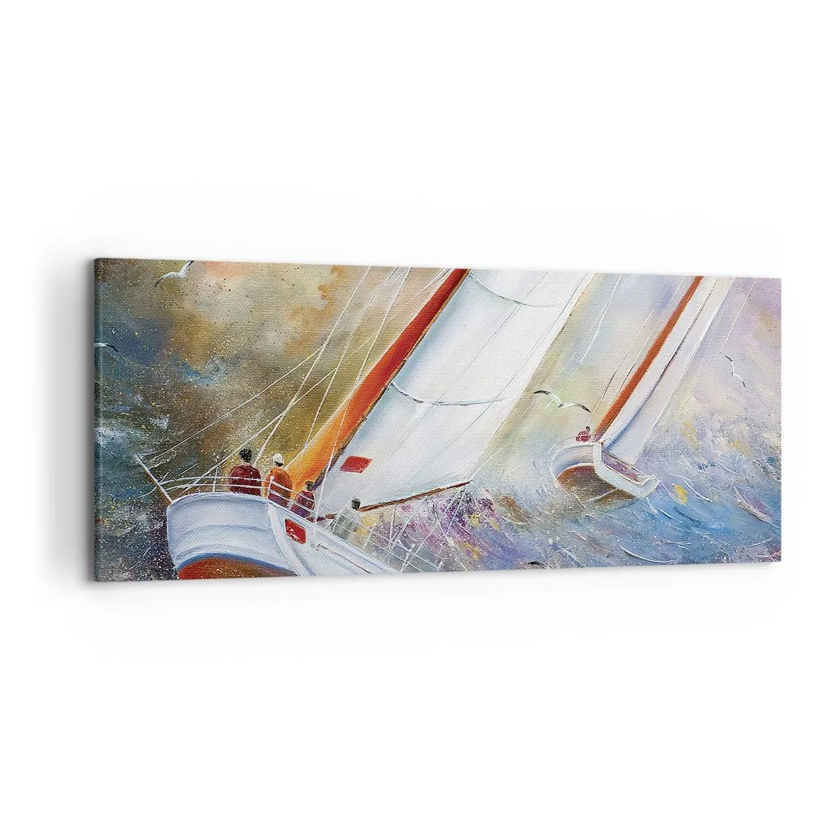 Obraz na plátne - Bežiace cez vlny - 120x50 cm