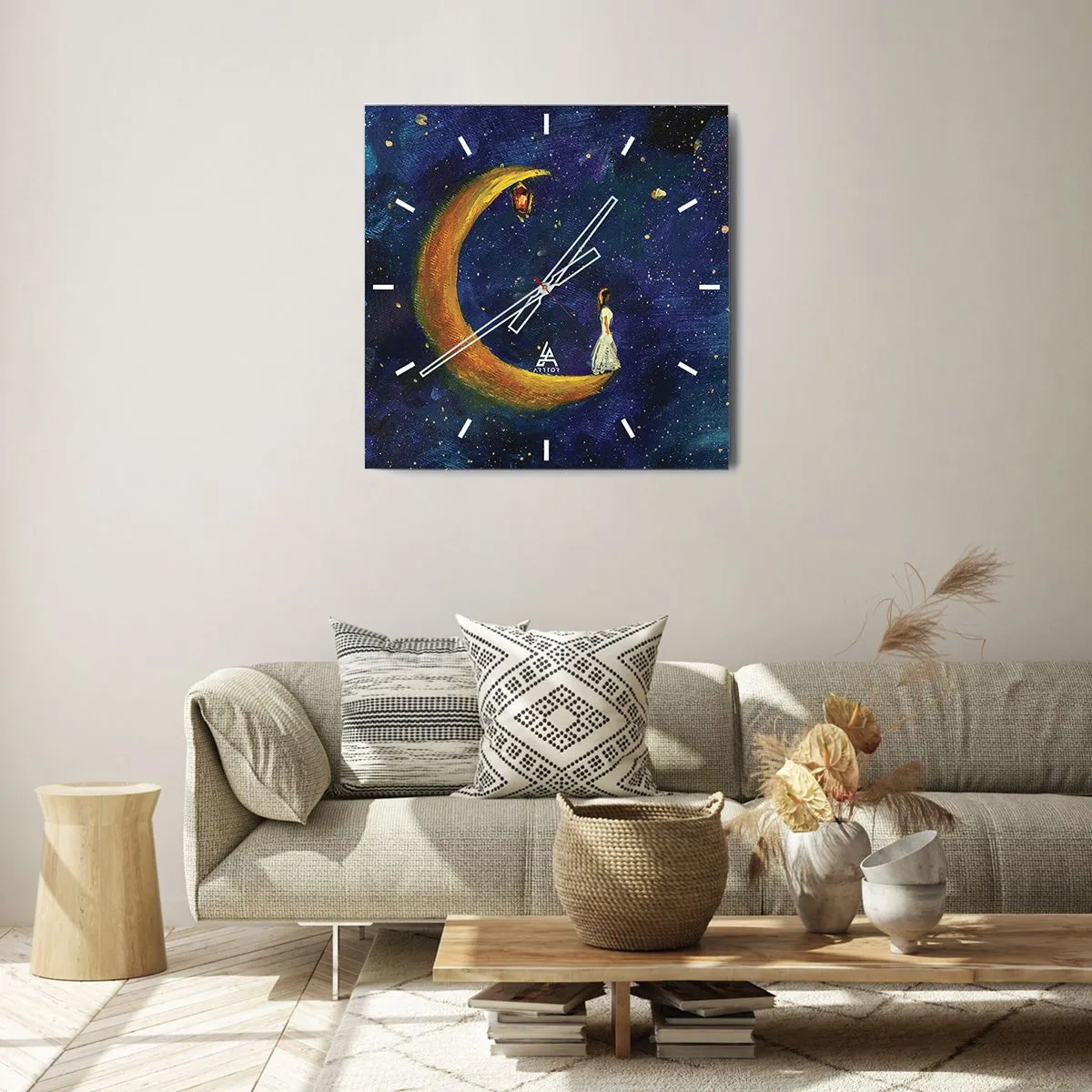 Nástenné hodiny - Volanie sveta - 40x40 cm