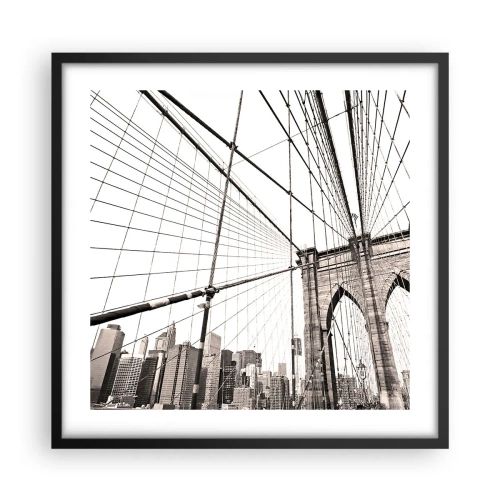Plagát v čiernom ráme - Newyorská katedrála - 50x50 cm