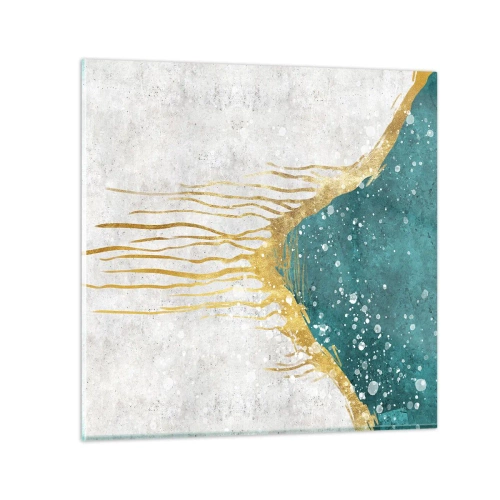 Obraz na skle - Zlatý príliv - 50x50 cm