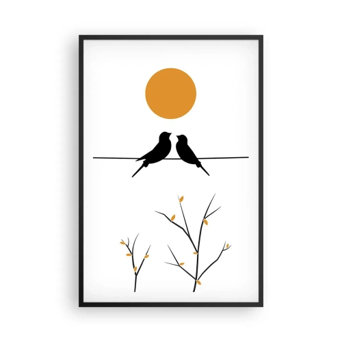 Plagát v čiernom ráme - Slávičí večer - 61x91 cm