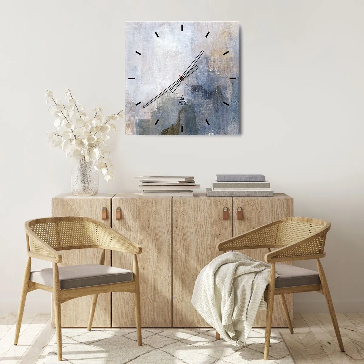 Nástenné hodiny - Tóny a akordy farieb - 40x40 cm