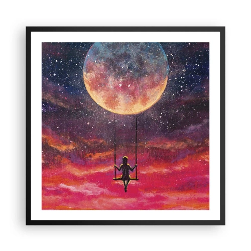 Plagát v čiernom ráme - Stavať si vzdušné zámky - 60x60 cm